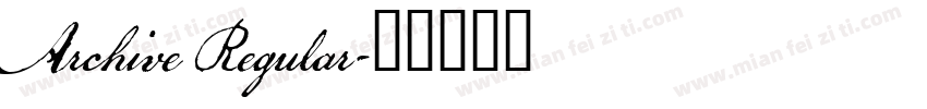 Archive Regular字体转换